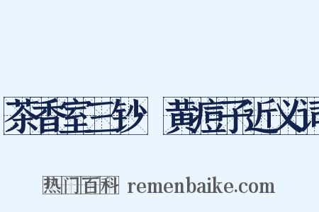 茶香室三钞·黄痘子近义词是什么意思的图片